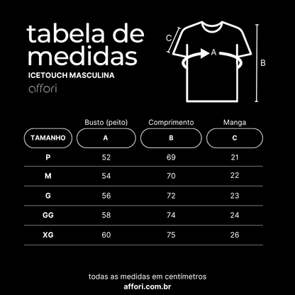 Kit 3 Camisetas Tecnológicas Affori One Ice Touch