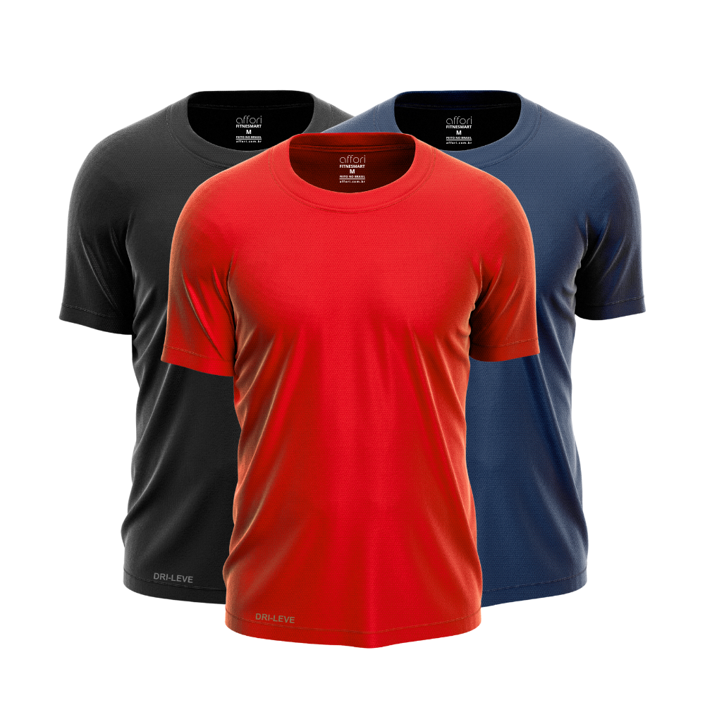 Kit 3 Camisetas Tecnológicas Antisuor - FitneSmart