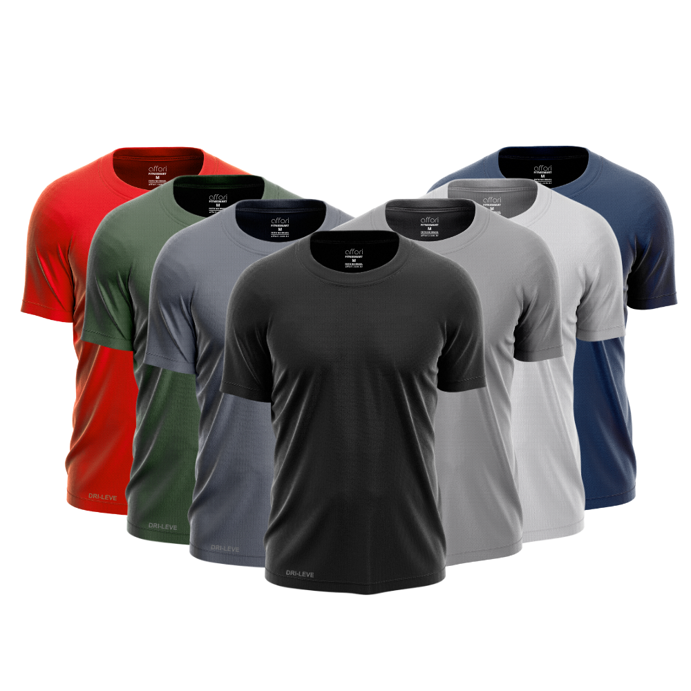 Kit 7 Camisetas Dry Fit Masculinas para Academia – Anti Suor