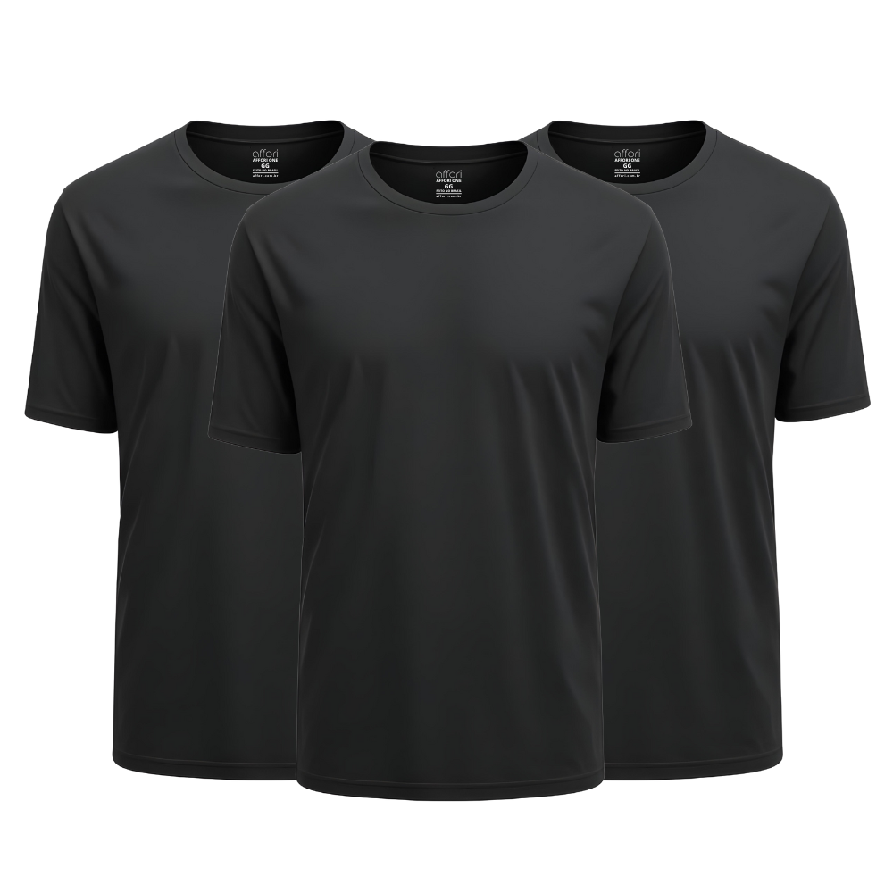 Kit 3 Camisetas Tecnológicas Affori One Ice Touch