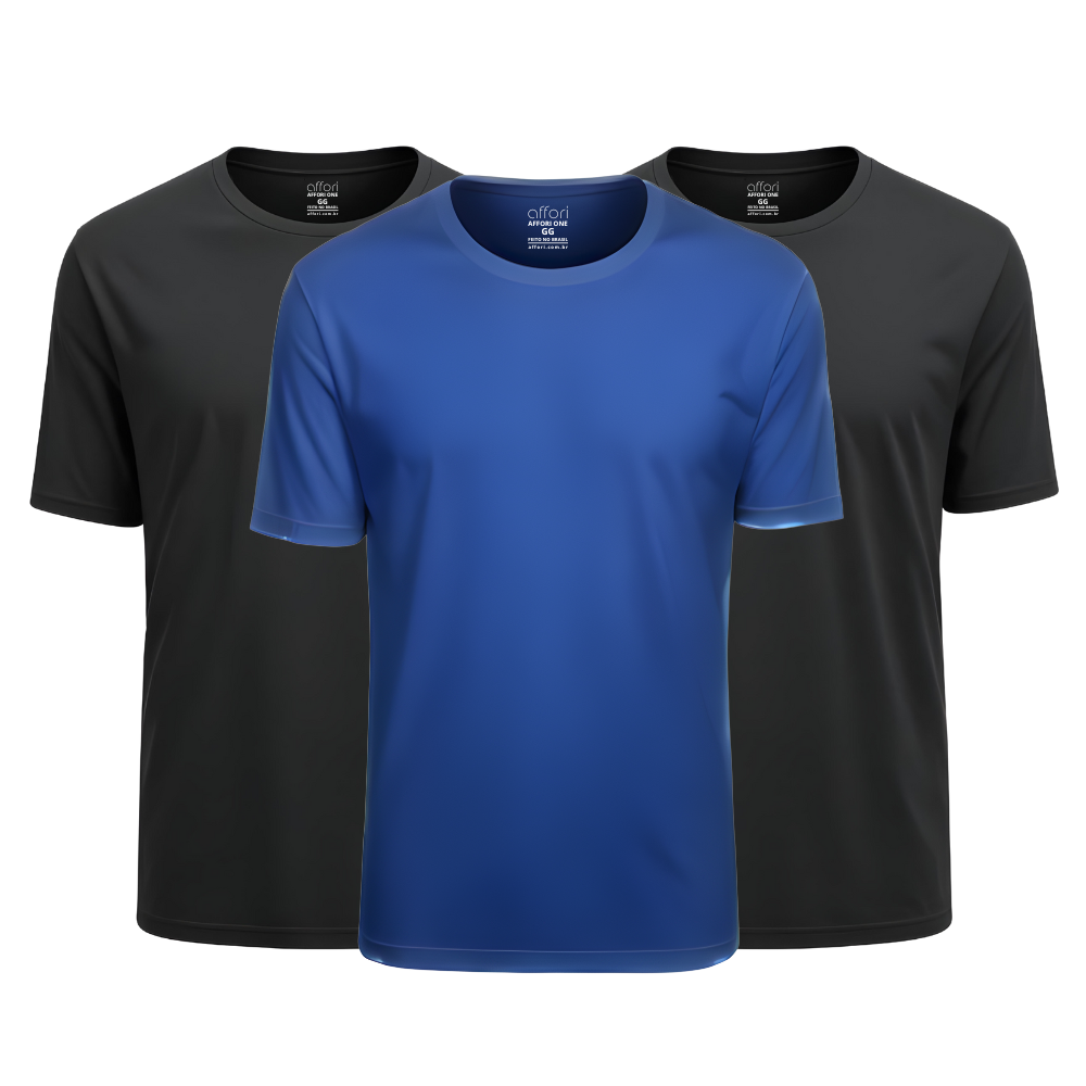 Kit 3 Camisetas Tecnológicas Affori One Ice Touch