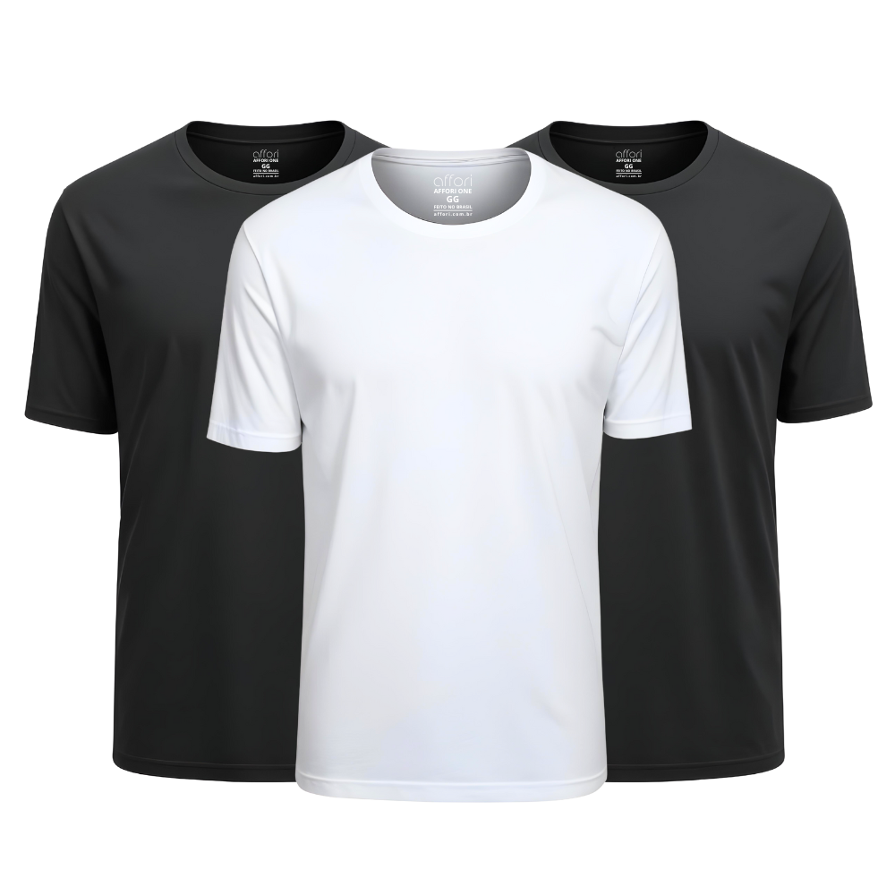 Kit 3 Camisetas Tecnológicas Affori One Ice Touch