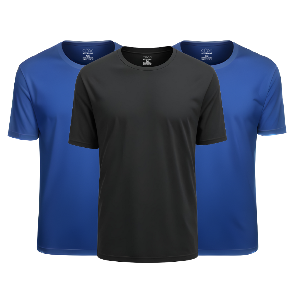 Kit 3 Camisetas Tecnológicas Affori One Ice Touch