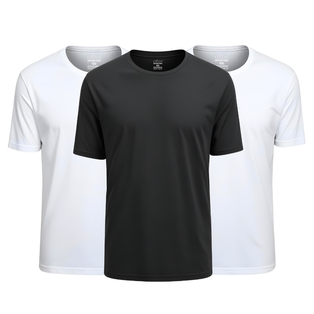 Kit 3 Camisetas Tecnológicas Affori One Ice Touch