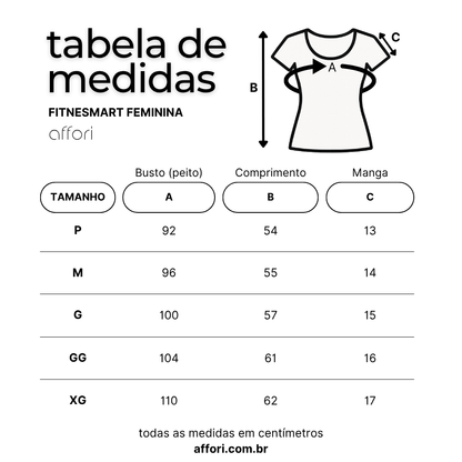 Kit 6 Camisetas Femininas FitneSmart - Anti Suor