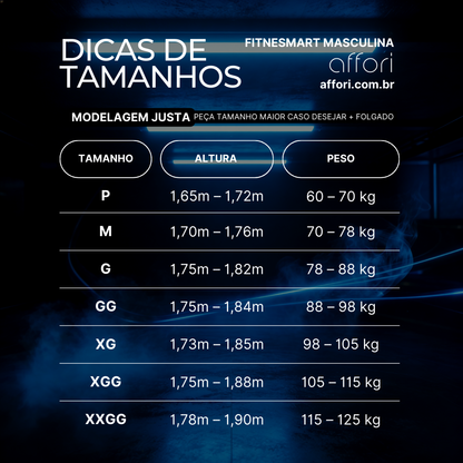 Kit 5 Camisetas Tecnológicas FitneSmart - Anti-Suor