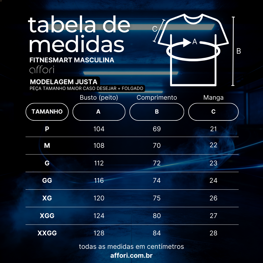 Kit 5 Camisetas Tecnológicas FitneSmart - Anti-Suor